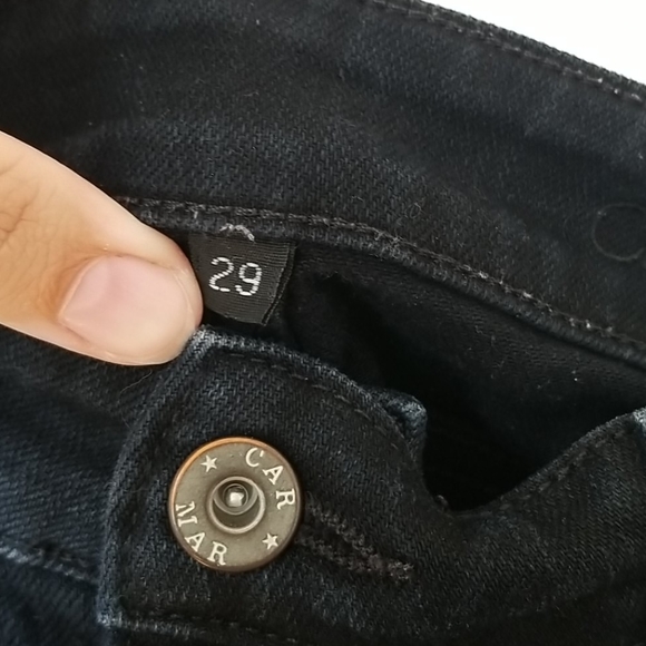 High Waist Black Jeans Short - Picture 5 of 7